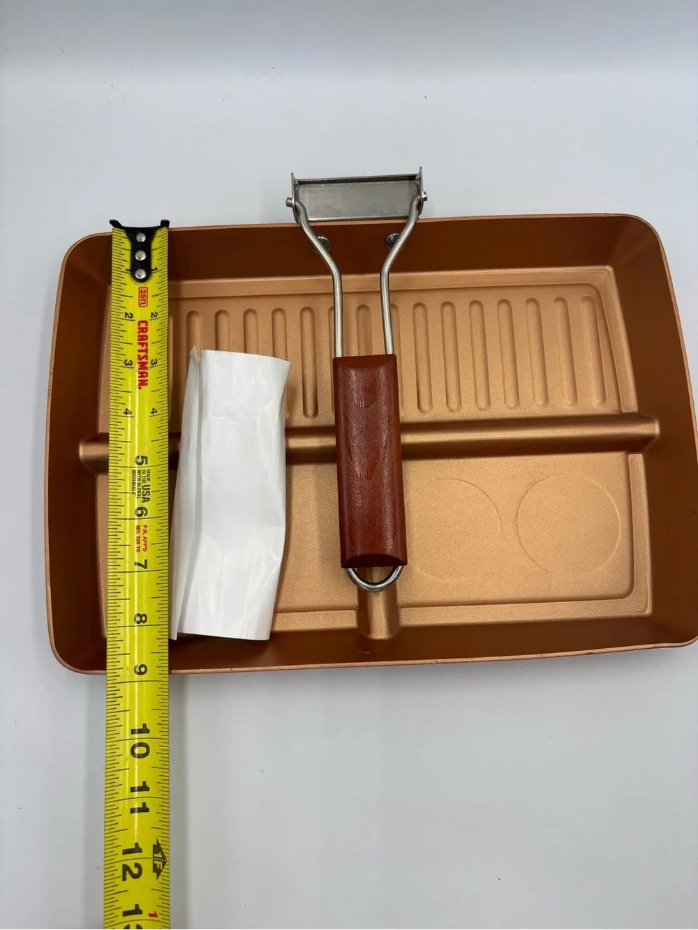 Gold Coast 3 In 1 Aluminum Frying Grill Pan w/ Foldable Handle for Camping